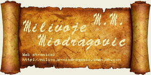 Milivoje Miodragović vizit kartica